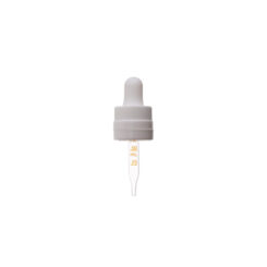 18-415 White PP Plastic CRC and Tamper Evident Dropper with 58mm Straight Medical Graduated Glass Pipette