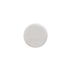 Top view of 24-400 White Ribbed Skirt CRC PDT Cap