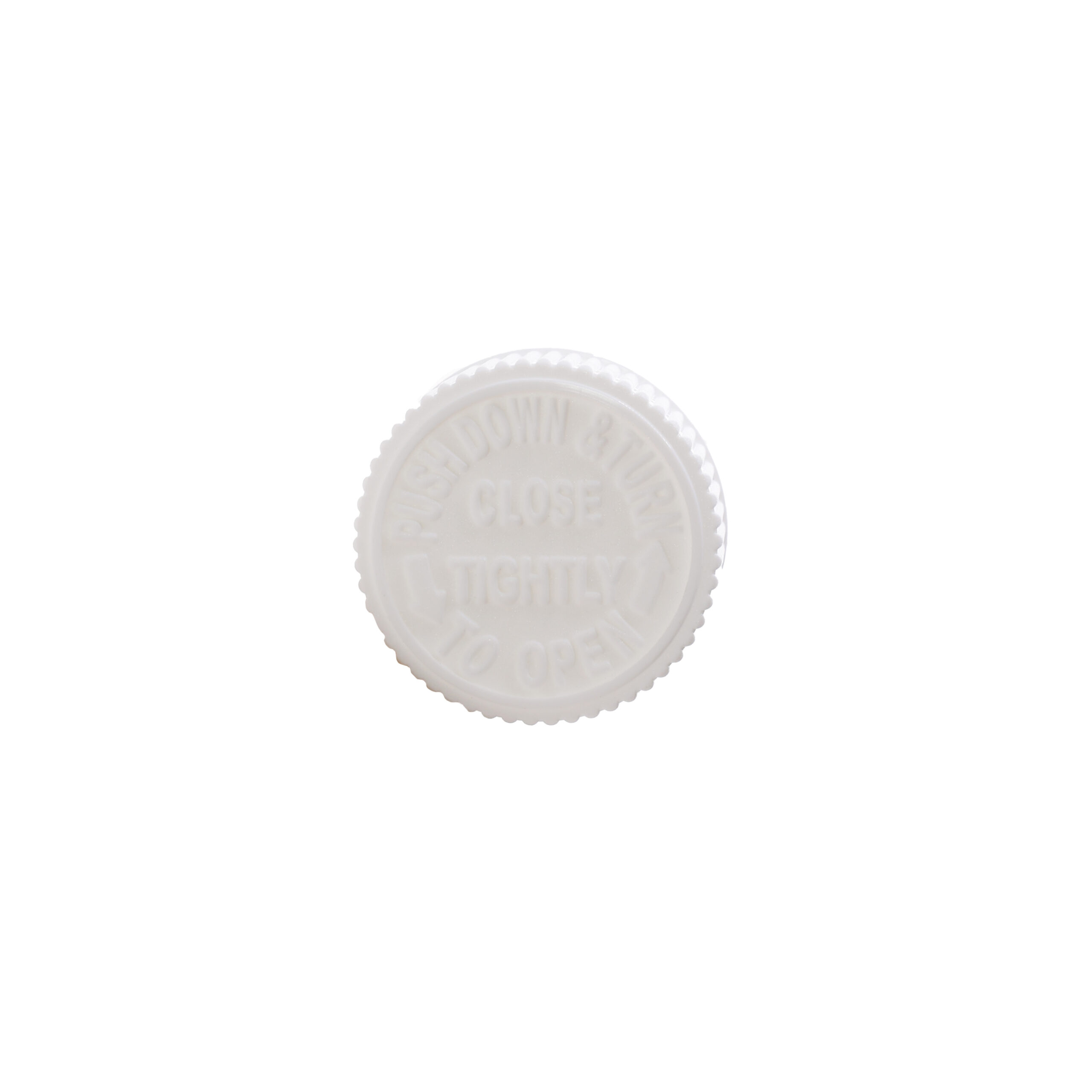 GB2824402HIS_3 Top view of 24-400 White Ribbed Skirt CRC PDT Cap