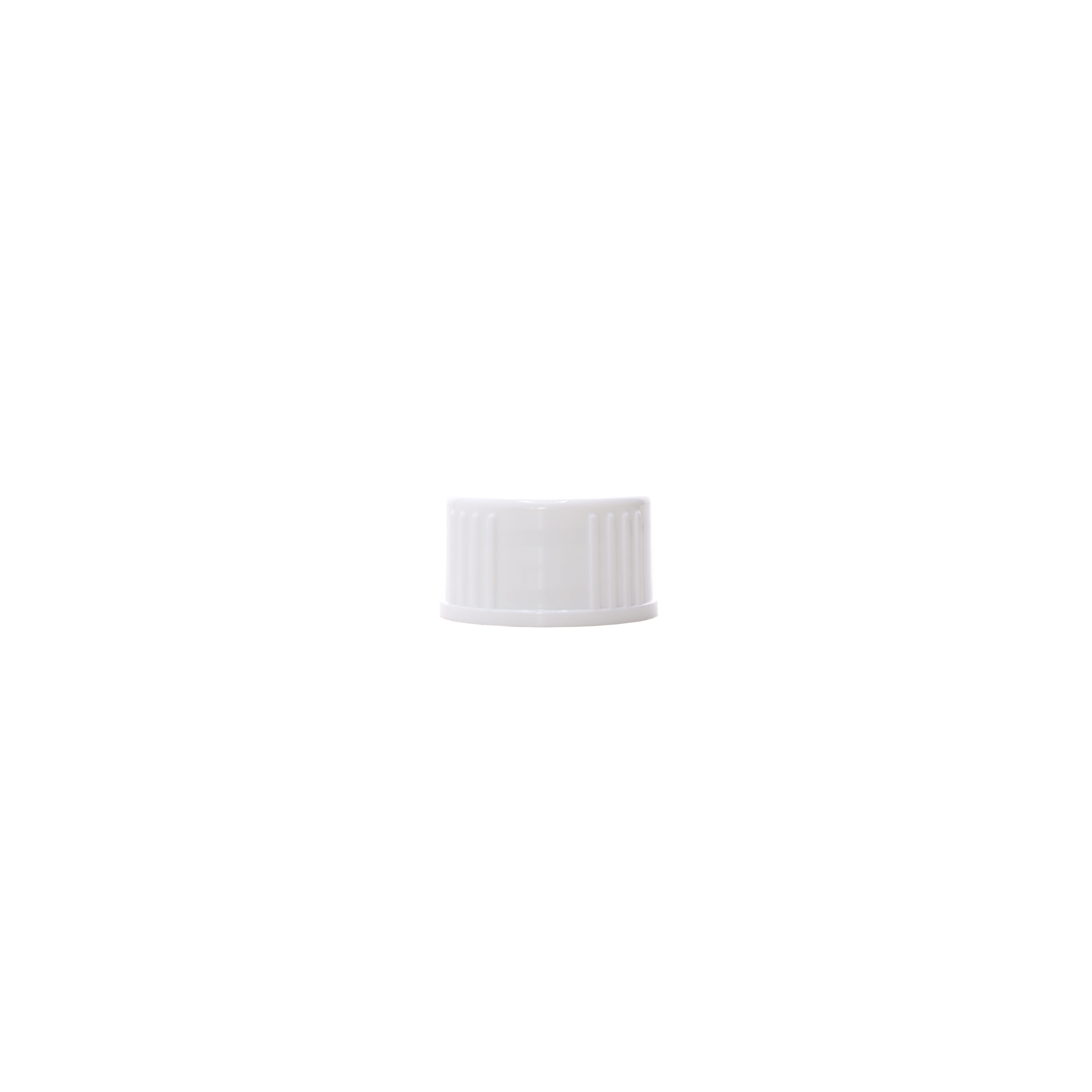 GB411802PTFE_1 Side view of 18-400 White Semi Ribbed Skirt Cap