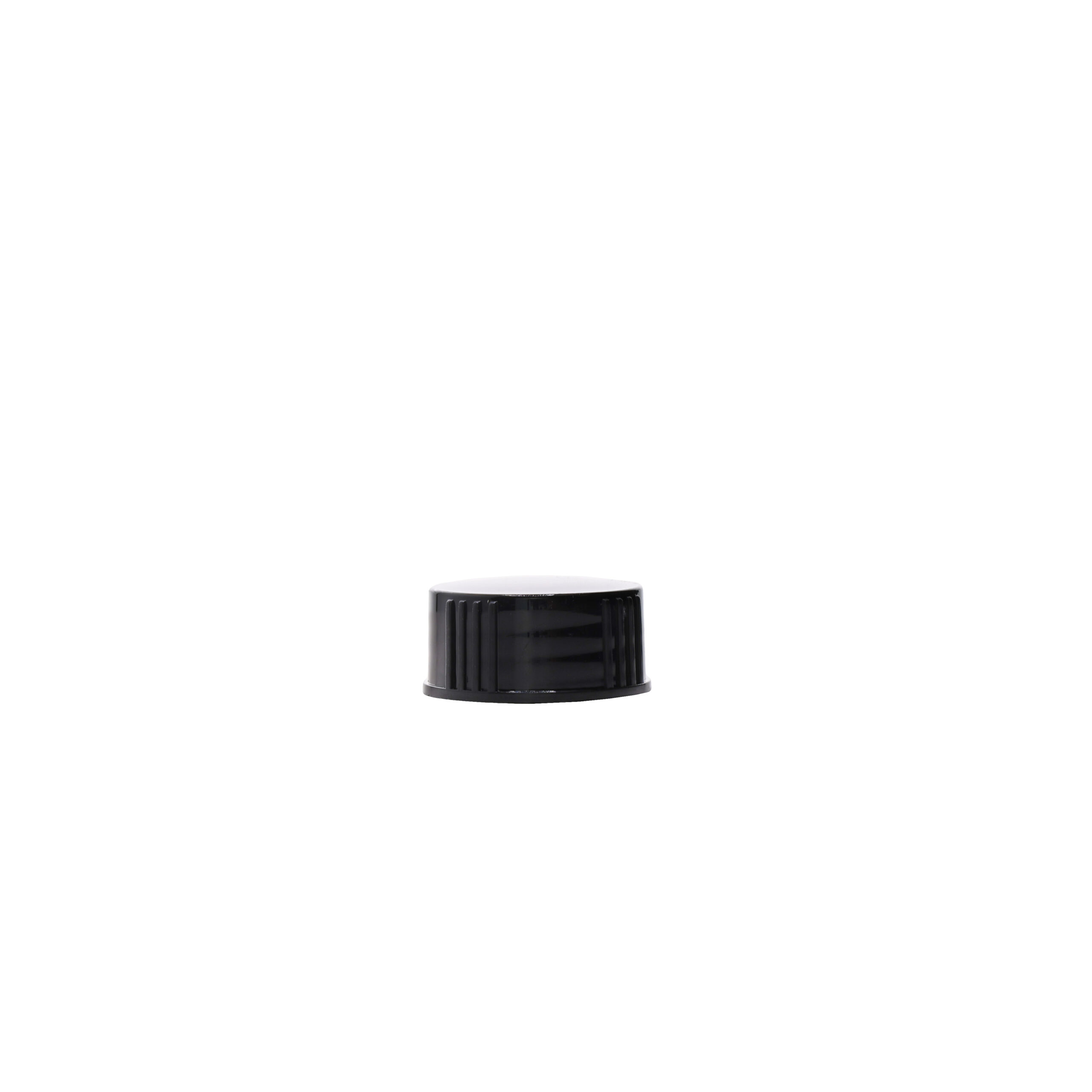 GB412003PTFE Side view of 20-400 Black Semi Ribbed Skirt Cap