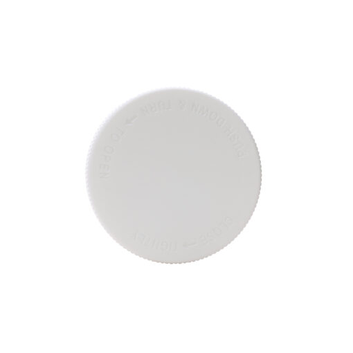 top view 70-410 White Ribbed Pictorial CRC Cap with HIS Liner