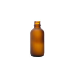 60ml Amber Frosted Boston Round Glass Bottle with 20-400 Neck Finish
