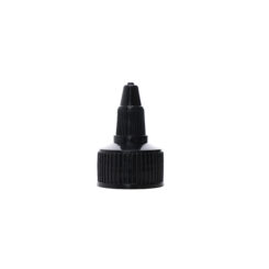 closed veiw 24-410 Black PP Plastic Twist Top Cap with HIS Liner for LDPE Bottle