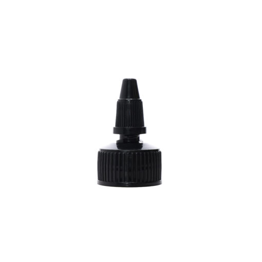 open view 24-410 Black PP Plastic Twist Top Cap with HIS Liner for LDPE Bottle