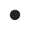 43-400 Glossy Black and Gold Metal Cap with Plastisol Liner - top view