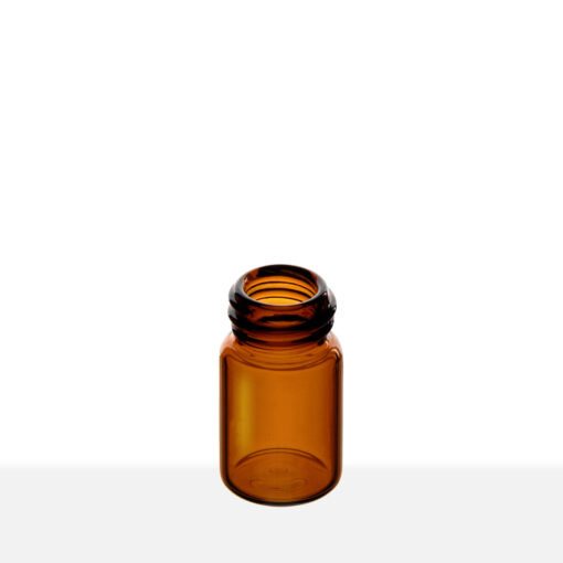 5/8 Dram Amber Borosilicate Glass Vial neck view