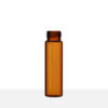 15-425 Neck Finish 2 Dram Amber Borosilicate Glass Vial side view