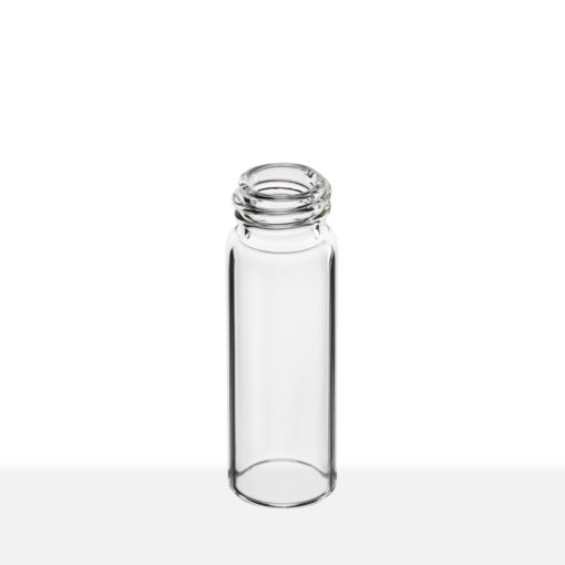 13-425 Neck Finish 1 Dram Clear Borosilicate Glass Vial tilt view