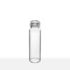 15-425 Neck Finish 2 Dram Clear Borosilicate Glass Vial tilt view