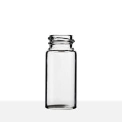 18-400 Neck Finish 2 1/3 Dram Clear Borosilicate Glass Vial side view