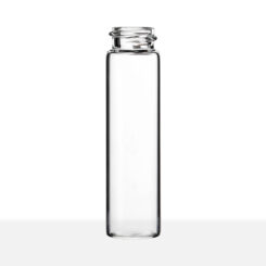 24-400 Neck Finish 6 Dram Clear Borosilicate Glass Vial side view