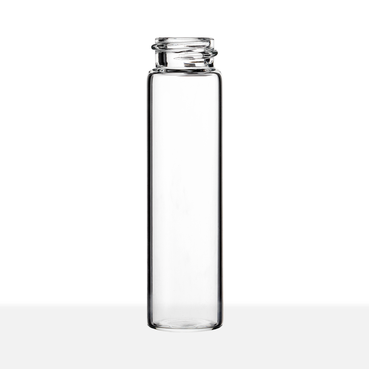 VC202385_2d 24-400 Neck Finish 6 Dram Clear Borosilicate Glass Vial side view