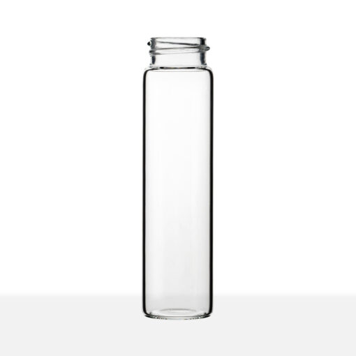 22-400 Neck Finish 8 Dram Clear Borosilicate Glass Vial side view