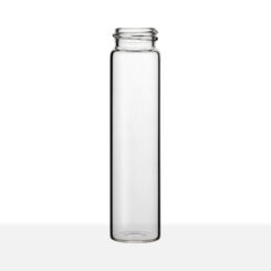 24-400 Neck Finish 10 Dram Clear Borosilicate Glass Capsule Vial side view