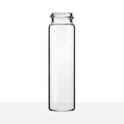 24-400 Neck Finish 9 Dram Clear Borosilicate Glass Capsule Vial side view