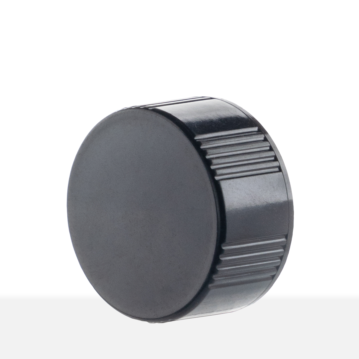 FHCBPN20400_angled 20-400 Black Phenolic Taperseal Caps side view