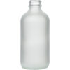 8 oz (240 ml) Clear Frosted Boston Round Glass Bottle with 24-400 Neck Finish body