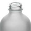 8 oz (240 ml) Clear Frosted Boston Round Glass Bottle with 24-400 Neck Finish neck thread