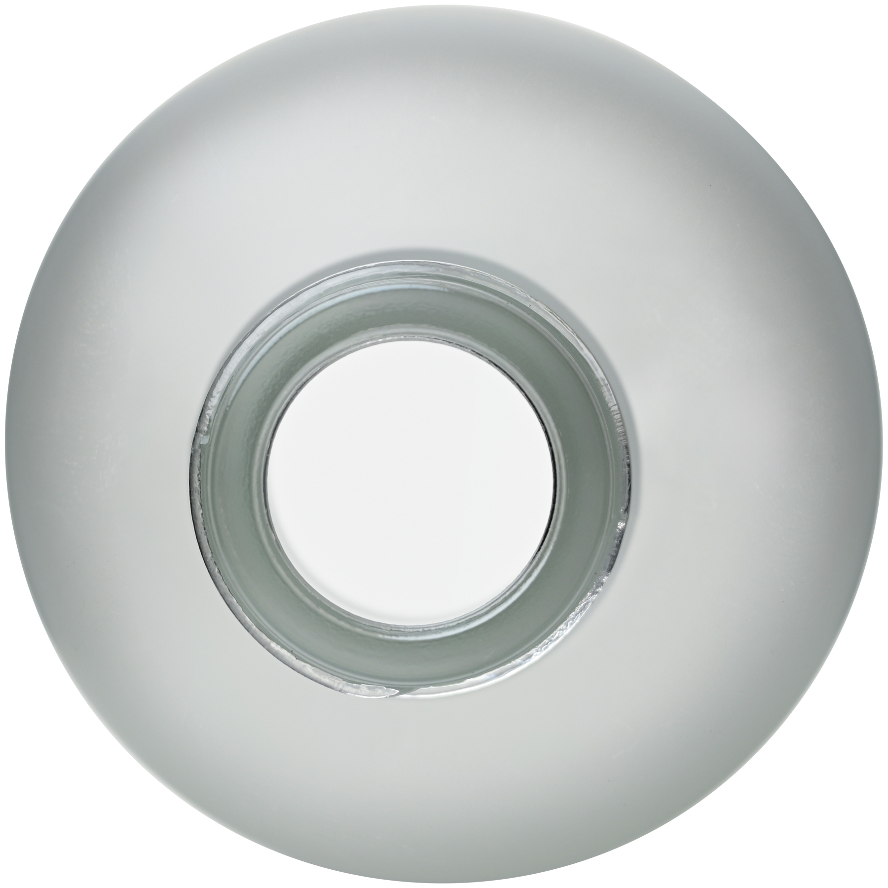 8 oz (240 ml) Clear Frosted Boston Round Glass Bottle with 24-400 Neck Finish neck opening