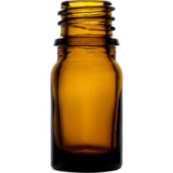 0.17 oz (5 ml) Amber Glass Euro Round Bottles 18 mm Neck Finish body