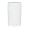 75g Oval White PP Plastic Deodorant Stick with White Flat Top Cap, cap on