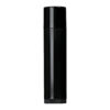 0.15 oz Black PP Plastic Round Lip Balm tube with Black Flat Press On Cap on bottle, side view