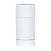 30g White Plastic Twist Up Solid Stick with White Screw Cap & Disc, cap on