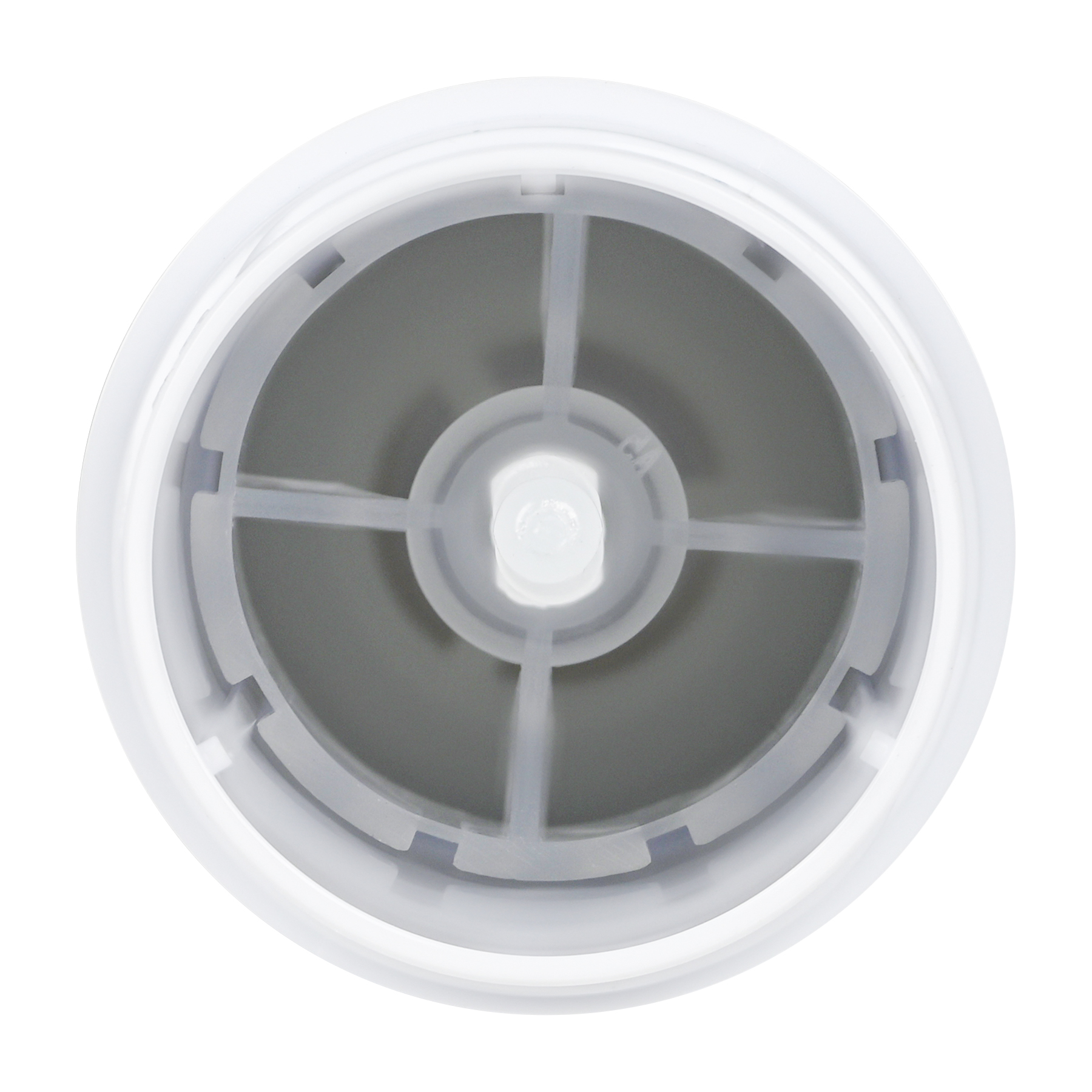 FC123002(3) 30g White Plastic Twist Up Solid Stick with White Screw Cap & Disc inside view