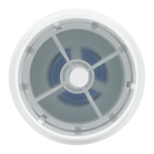 50g White Plastic Twist Up Solid Stick with White Screw Cap & Disc, inside view