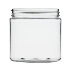 4 oz Clear PET Straight Sided Jars 58-400 Neck Finish side view