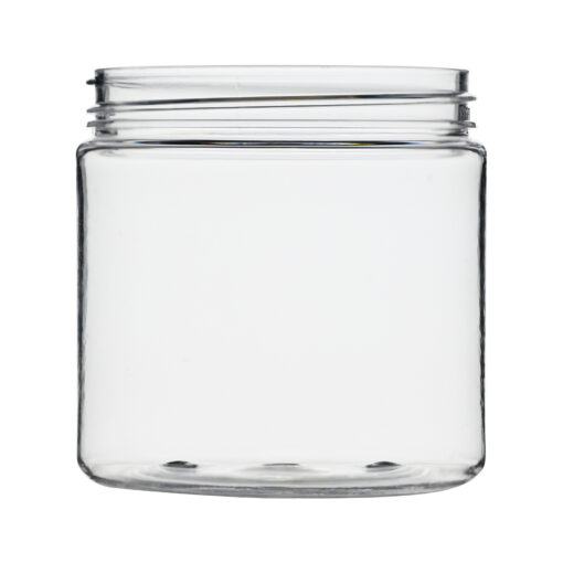 4 oz Clear PET Straight Sided Jars 58-400 Neck Finish side view