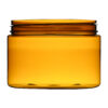 12 oz Amber PET Straight Sided Jars 89-400 Neck Finish side view
