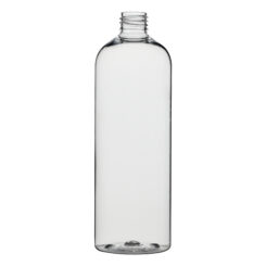 16 oz Clear PET Bullet Round Bottle 24-410 Neck Finish side view