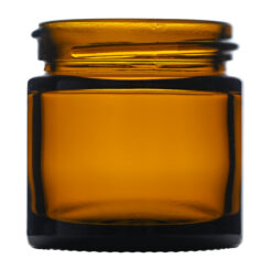 1 oz Amber Straight Sided Glass Jar with 43-400 Neck Finish