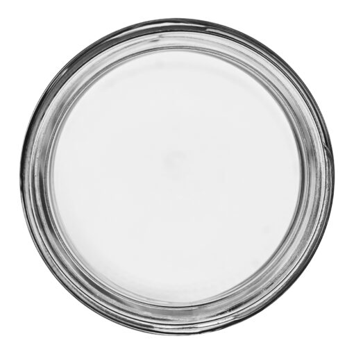 2 oz Clear Straight Sided Glass Jar with 53-400 Neck Finish bottom view