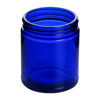 9.5 oz Cobalt Blue Straight Sided Glass Jar with 70-400 Neck Finish tilted view