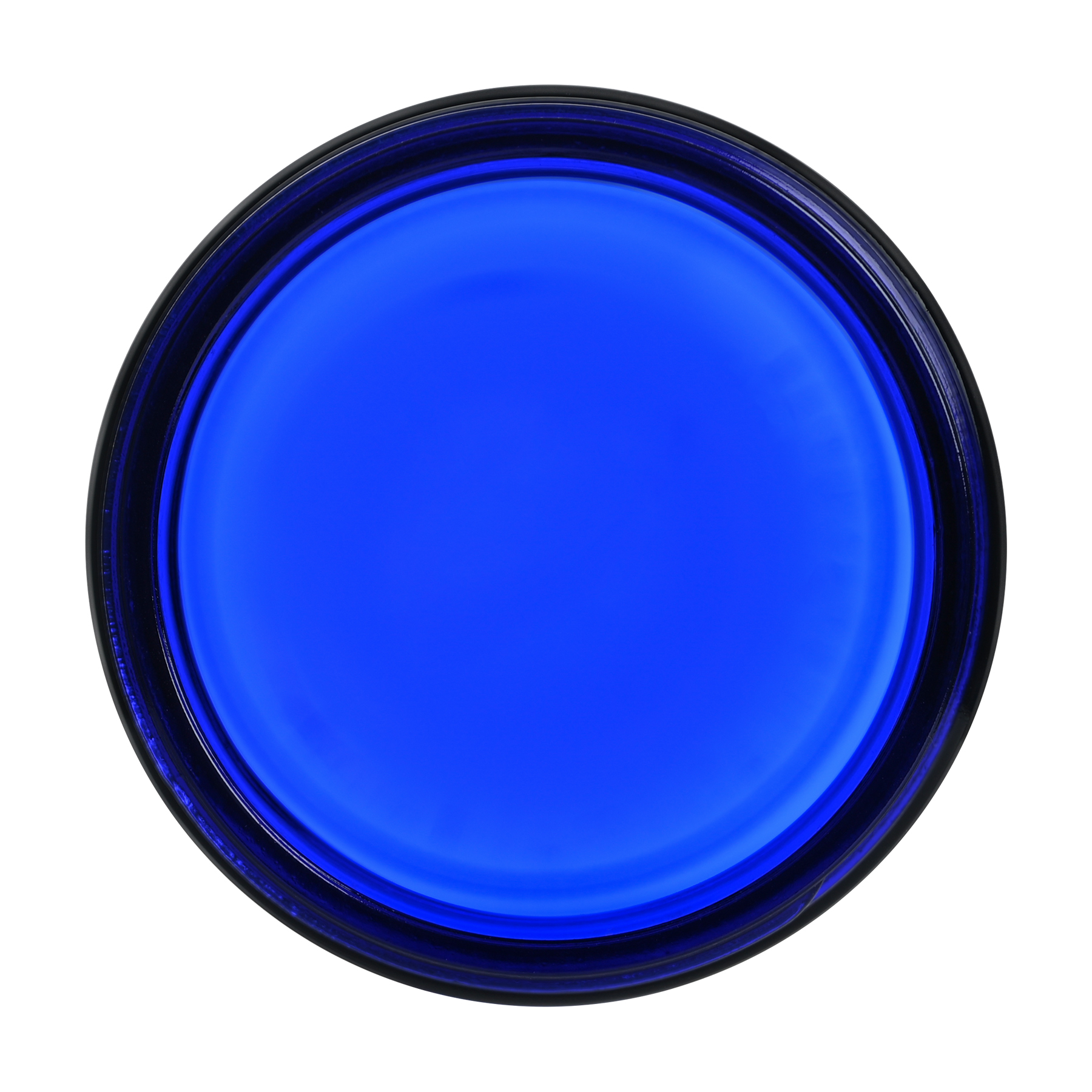 R0317027005(2) 9.5 oz Cobalt Blue Straight Sided Glass Jar with 70-400 Neck Finish neck opening