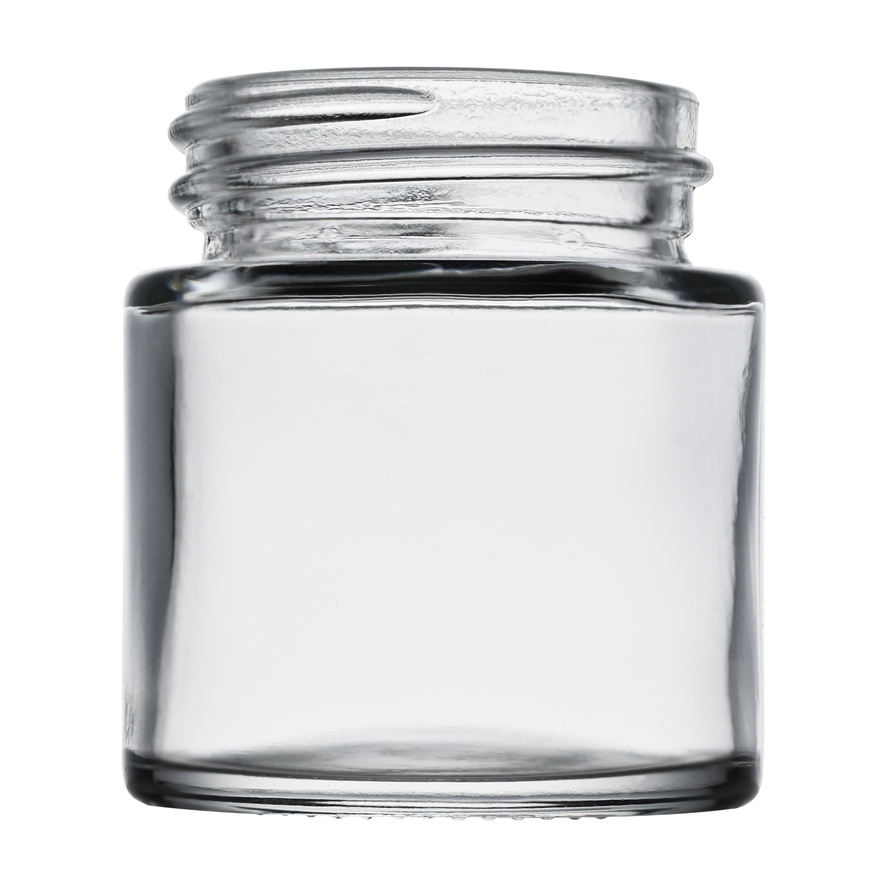 R034383001 1 oz Clear Straight Sided Glass Jar with 38-400 Neck Finish