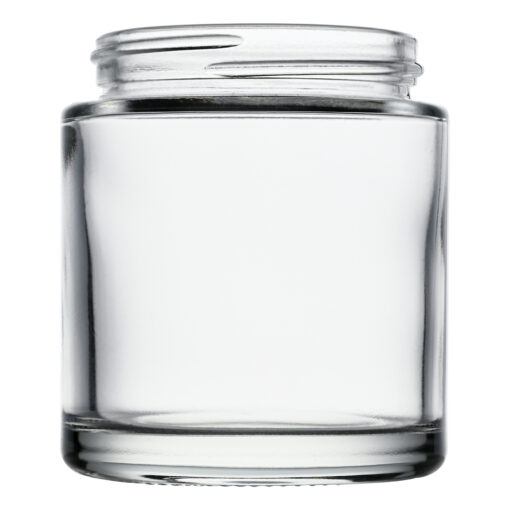 3 oz Clear Straight Sided Glass Jar with 50-400 Neck Finish side view