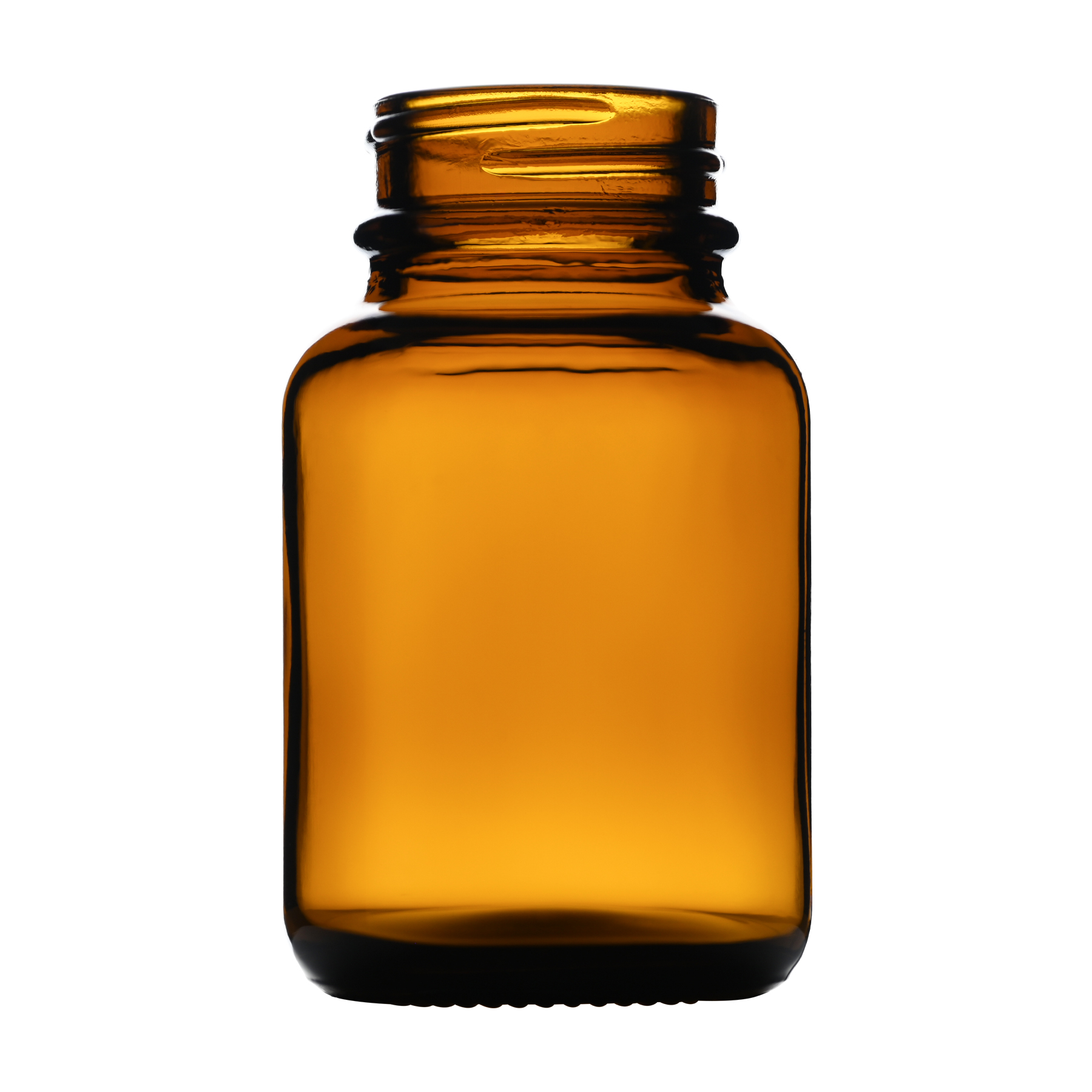 R040336004 60cc Amber Glass Wide Mouth Packer Bottles with 33-400 Neck Finish