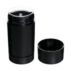 75g Matte Black Plastic Twist Up Solid Stick with Matte Black Screw Cap & Disc