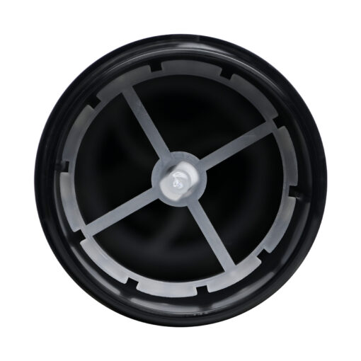 75g Matte Black Plastic Twist Up Solid Stick with Matte Black Screw Cap & Disc