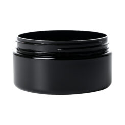 6 oz Black PET Straight Sided Jars 89-400 Neck Finish