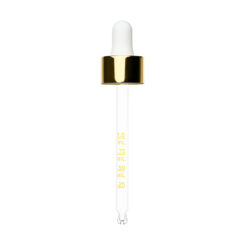 20-400 Shiny Gold Dropper with Matte White Rubber Bulb 91mm Bulb Tip Medical Graduated Glass Pipette