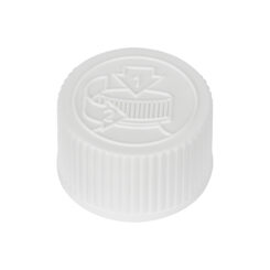 24-400 White Ribbed Skirt CRC Arrowhead Cap with Liner