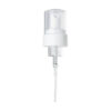 30-400 White Smooth Skirt Foamer Pump with Clear Dome Plastic Cap and 50mm Dip Tube