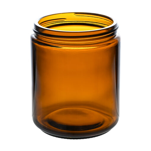 280g Amber Straight Sided Glass Jar with 70-400 Neck Finish
