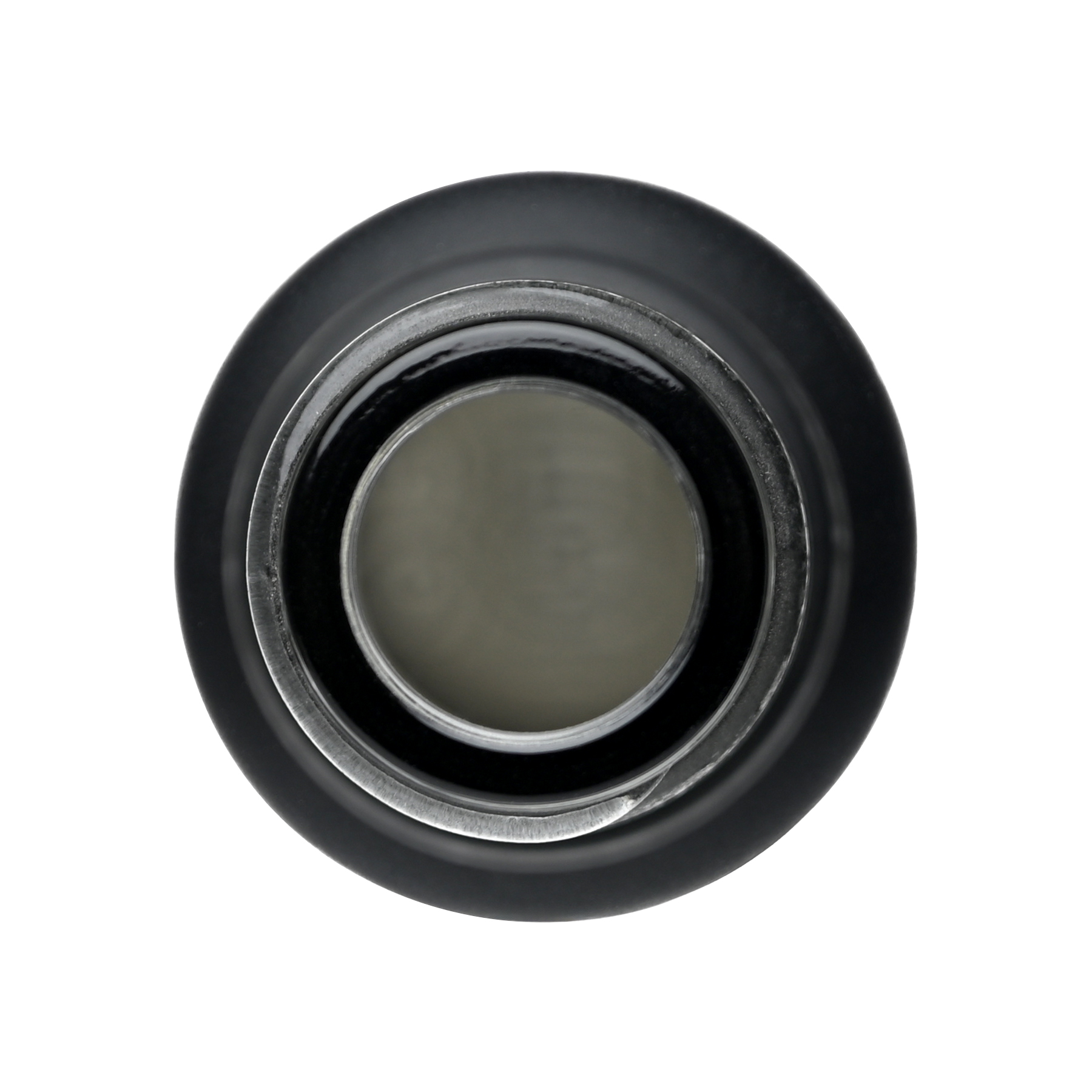R10181013-540(2) 10ml Matte Black Euro Round Glass Bottle with 18-400 Neck Finish