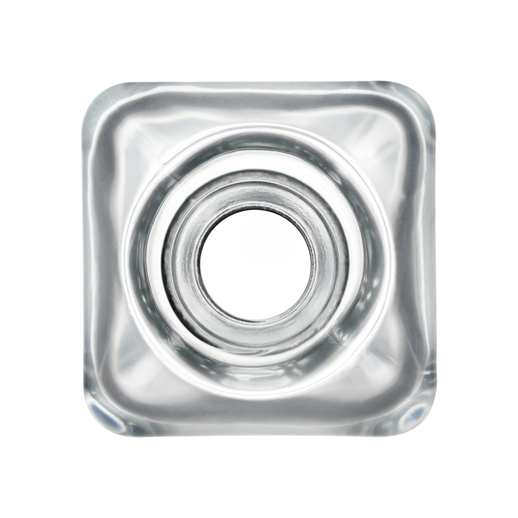 30ml Clear Glass Rounded Square Perfume Bottle with 18-400 Neck Finish